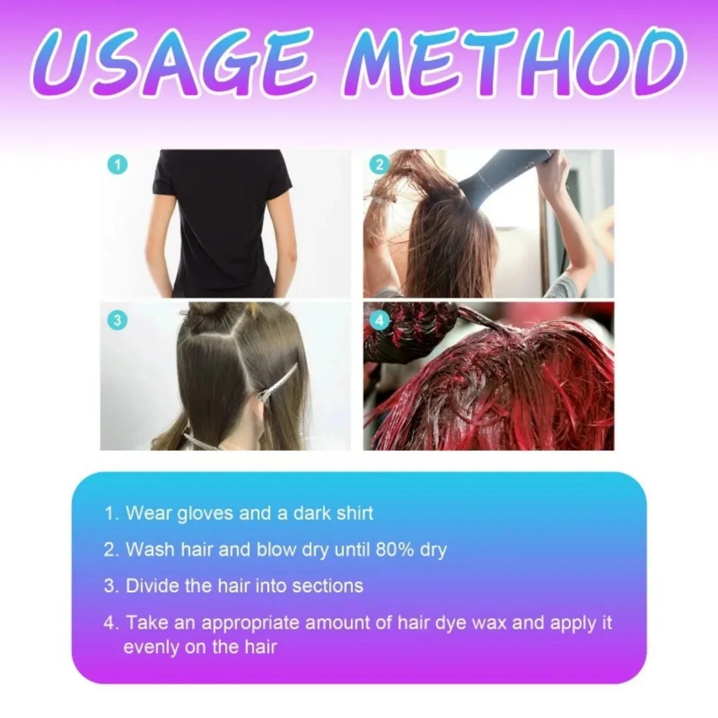 Colorful Hair Wax for Instant Style